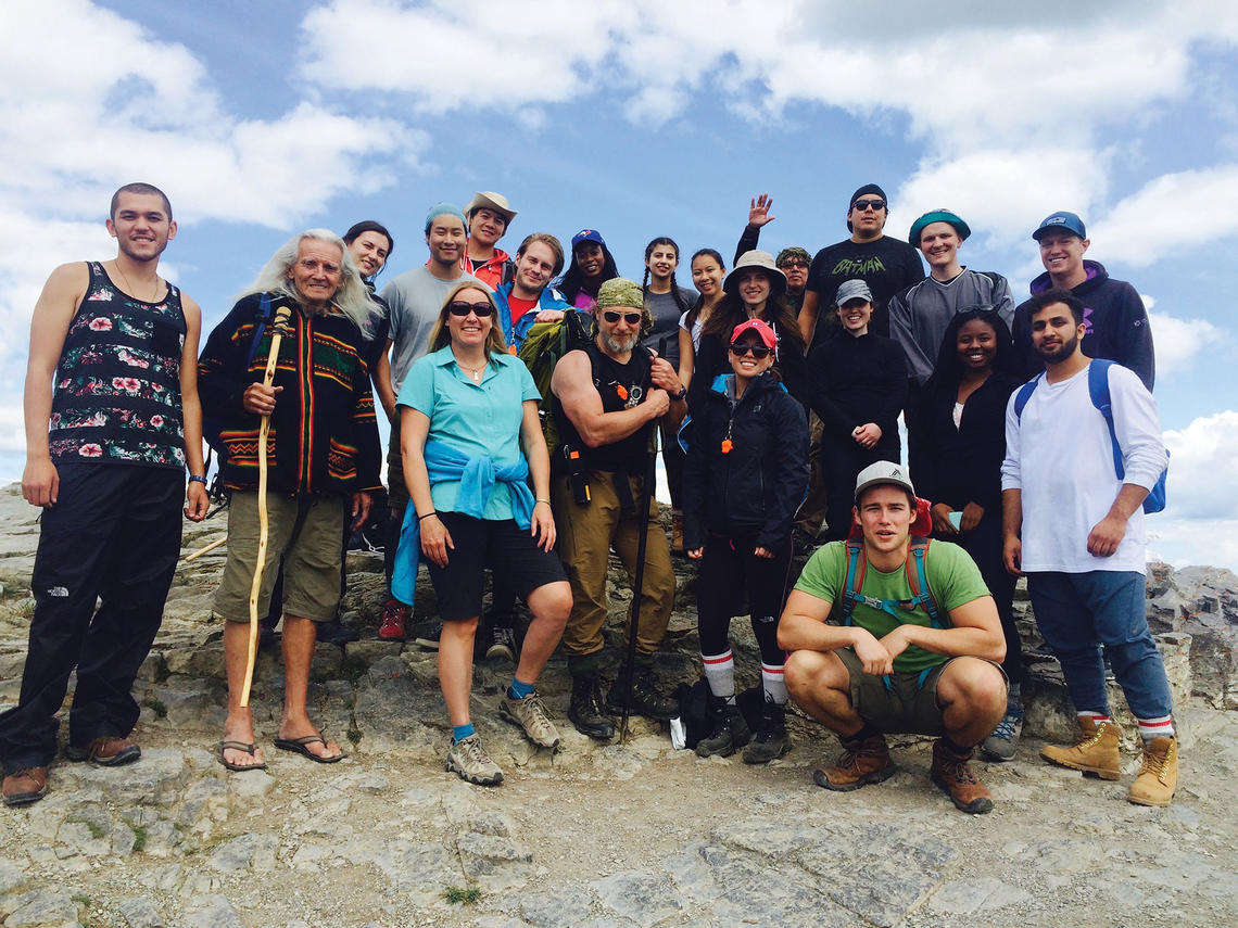 David Lertzman and a group students