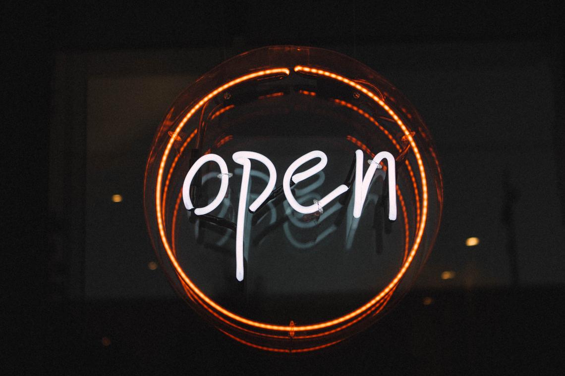 Now Open Sign