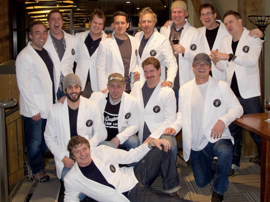 Mike McClay and his friends at Baldface Lodge in Nelson, BC