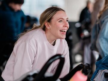 woman on bike
