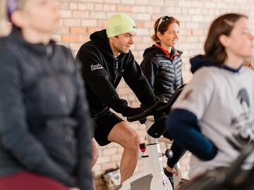 people on bikes