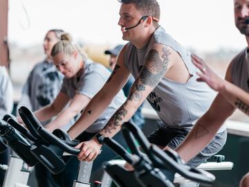 people on bikes