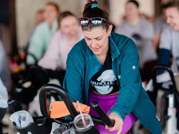 woman on bike