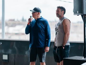 men talking