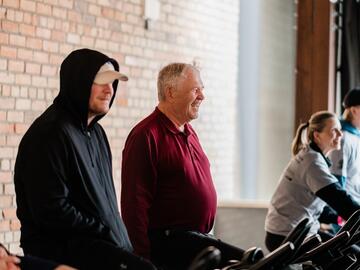 men on bikes