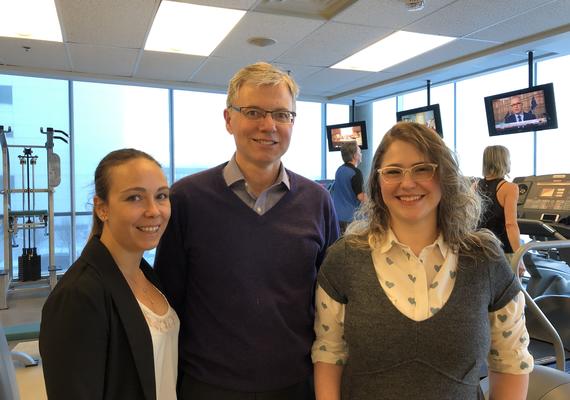 HBI researchers (L-R) Dr. Veronica Guadagni, Dr. Marc Poulin and Lauren Dragos, members of the study team.
