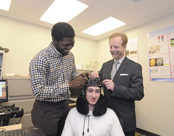 From left: Ibukunoluwa Oni, graduate student; Carter Randall, research assistant; and Jeff Dunn.