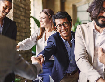 people at a networking event